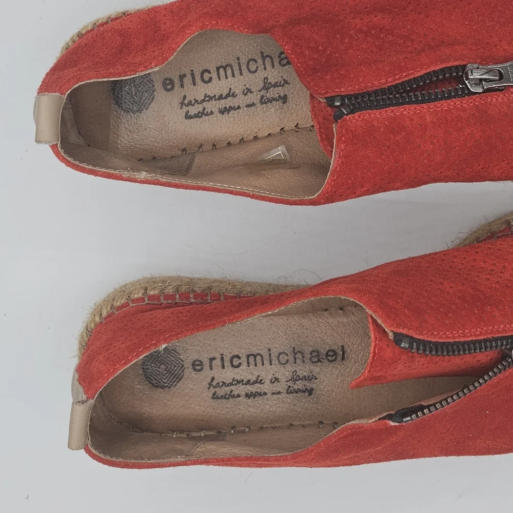 Eric Michael espadrille leather zip up shoes size 39 US 8.5 / 9